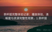 茶杯狐完整体验记录：播放体验、清晰度与资源完整性观察，1.茶杯狐