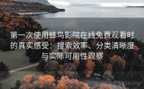 第一次使用蜂鸟影院在线免费观看时的真实感受：搜索效率、分类清晰度与实际可用性观察