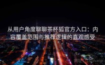 从用户角度聊聊茶杯狐官方入口：内容覆盖范围与推荐逻辑的直观感受